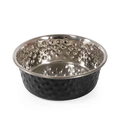 Rosewood Deluxe Steel Bowls Luxury Matt Black Diamond Bowl