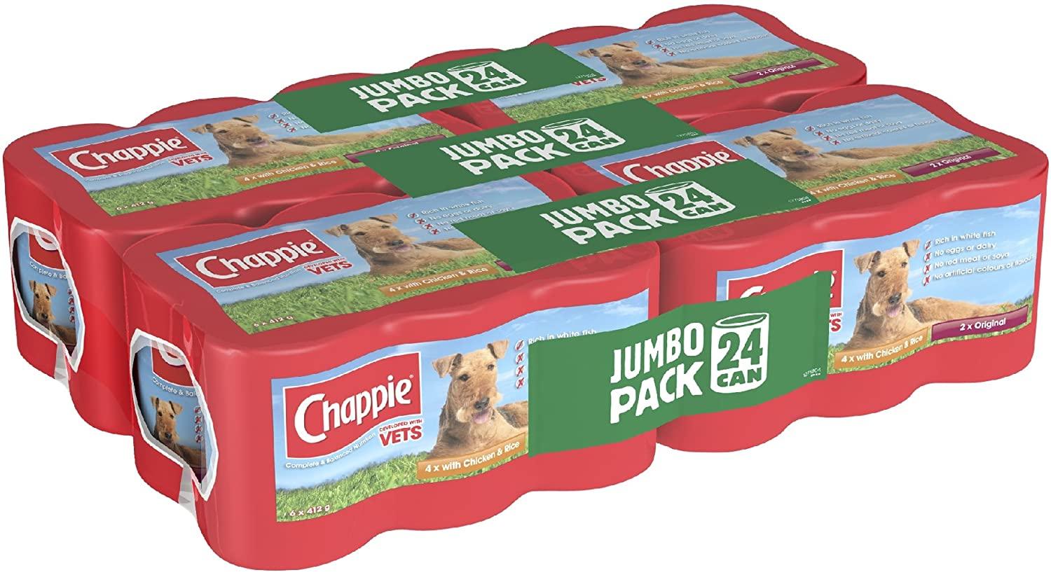 Chappie Adult Wet Dog Food Tins Favourites in Loaf 24 x 412g - Ormskirk Pets