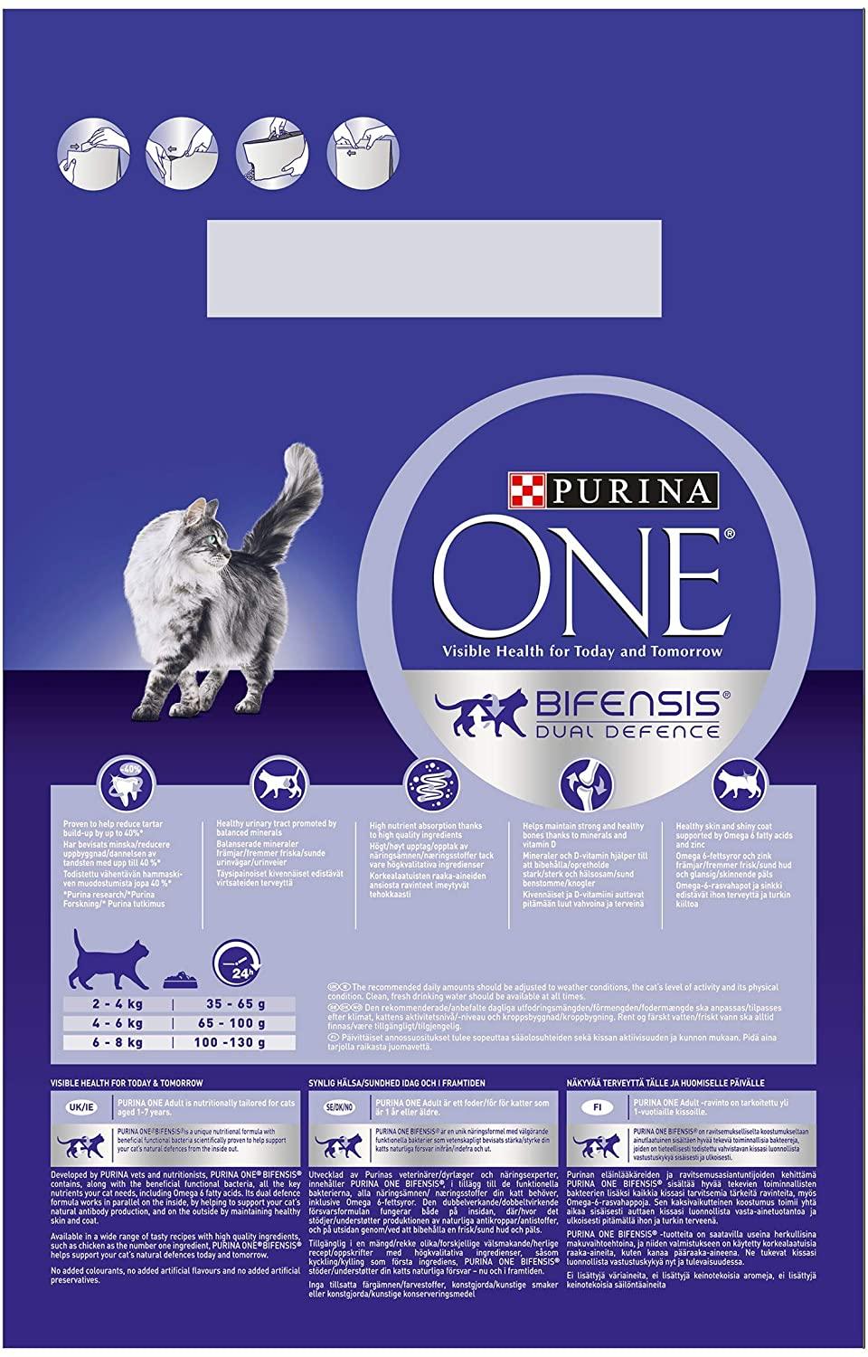 Purina One Dry Cat Food Chicken and Wholegrains 3kg - Ormskirk Pets