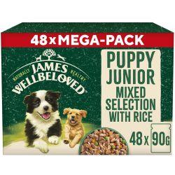 James Wellbeloved Puppy Wet Dog Food in Gravy Variety Pack Pouch 48 x 90g - Ormskirk Pets