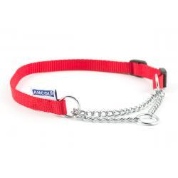 Ancol Nylon Check Chain Collar Red 25-35cm Size 1-2 25-35cm size1-2 - Ormskirk Pets