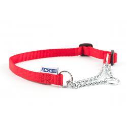 Ancol Nylon Check Chain Collar Red 35-45cm Size 2-4 35-45cm size2-4 - Ormskirk Pets