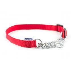 Ancol Nylon Check Chain Collar Red 45-60cm Size 4-7 45-60cm size4-7 - Ormskirk Pets