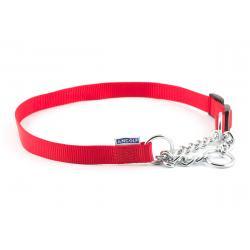 Ancol Nylon Check Chain Collar Red 50-70cm Size 5-9 50-70cm size5-9 - Ormskirk Pets