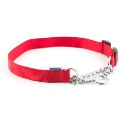 Ancol Nylon Check Chain Collar Red 55-75cm Size 7-10 55-75cm - Ormskirk Pets