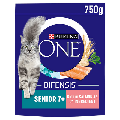 Purina One Senior Dry Cat Food Salmon 750G - Ormskirk Pets