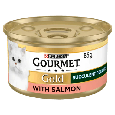 Gourmet Gold Succulent Delights Adult Wet Cat Food Salmon 12x85g