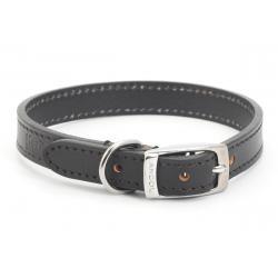 Ancol Leather Collar Black 20-26cm size 1 - Ormskirk Pets