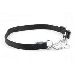 Ancol Nylon Check Chain Collar Black 50-70cm Size 5-9 50-70cm - Ormskirk Pets