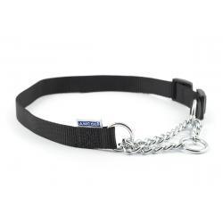 Ancol Nylon Check Chain Collar Black 45-60cm Size 4-7 45-60cm - Ormskirk Pets