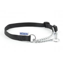 Ancol Nylon Check Chain Collar Black 35-45cm Size 2-4 35-45cm sz 2-4 - Ormskirk Pets