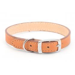 Ancol Leather Collar Tan 20-26cm size 1 - Ormskirk Pets