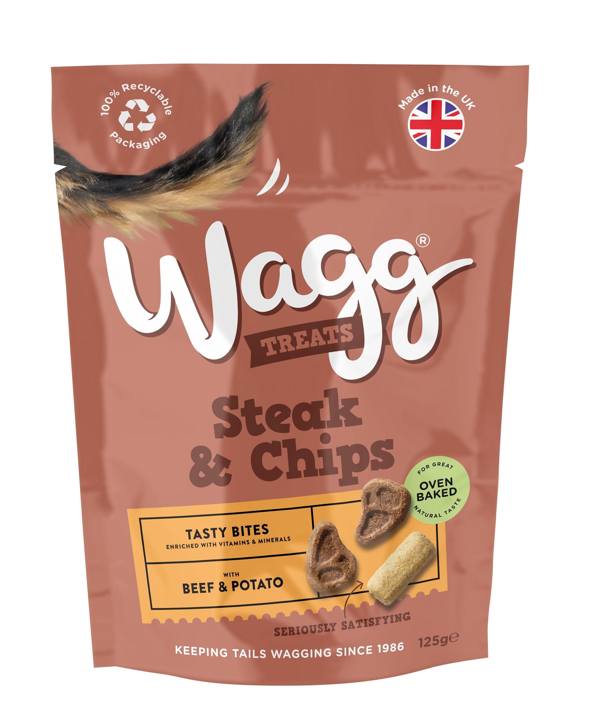 Wagg Steak & Chips Treats, 125g - Ormskirk Pets