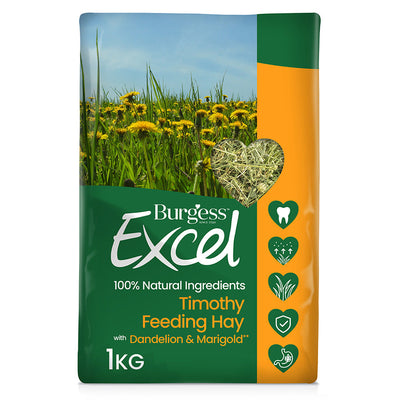 Burgess Excel Timothy Feeding Hay Dandelion & Marigold, 1KG