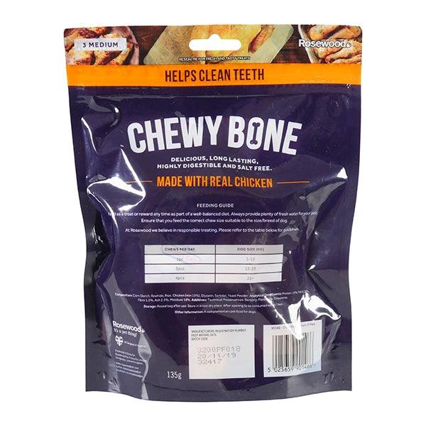 Rosewood CHEWY BONE MEDIUM 3PC 135G - Ormskirk Pets