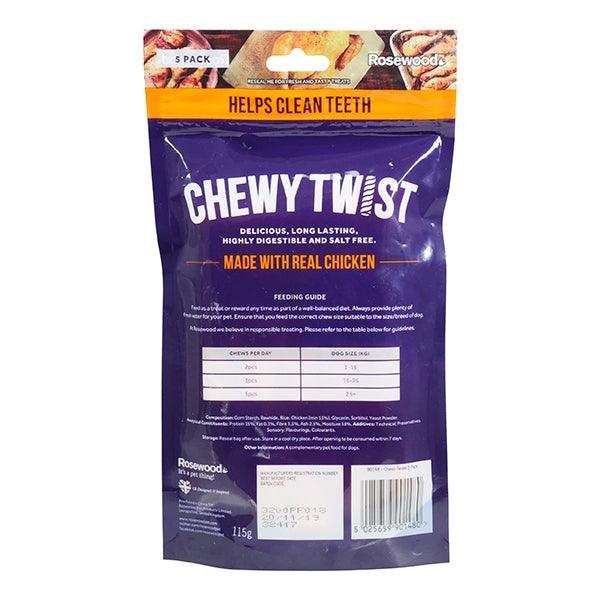 Rosewood CHEWY TWIST 5PC 115G - Ormskirk Pets