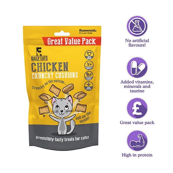 Rosewood Crunchy Chicken Cushions Value Pack 200g - Ormskirk Pets