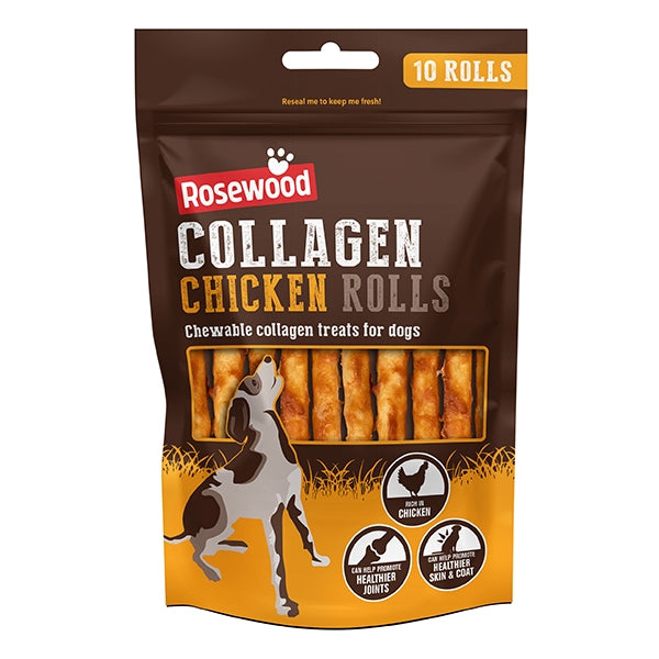 Rosewood Collagen 10pc Rolls 70g Chicken