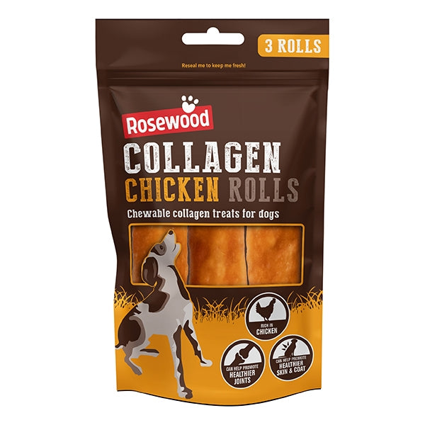 Rosewood Collagen 3pc Rolls 70g Chicken