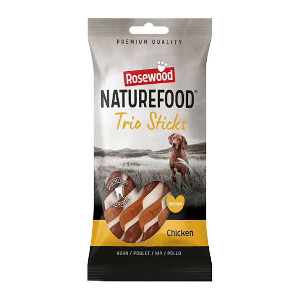 Rosewood Naturefood Trio Sticks Chicken - Medium 3pc 90g