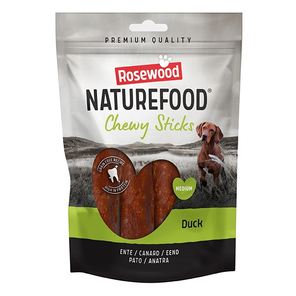 Rosewood Naturefood Chewy Sticks Duck - Medium 4pc 100g