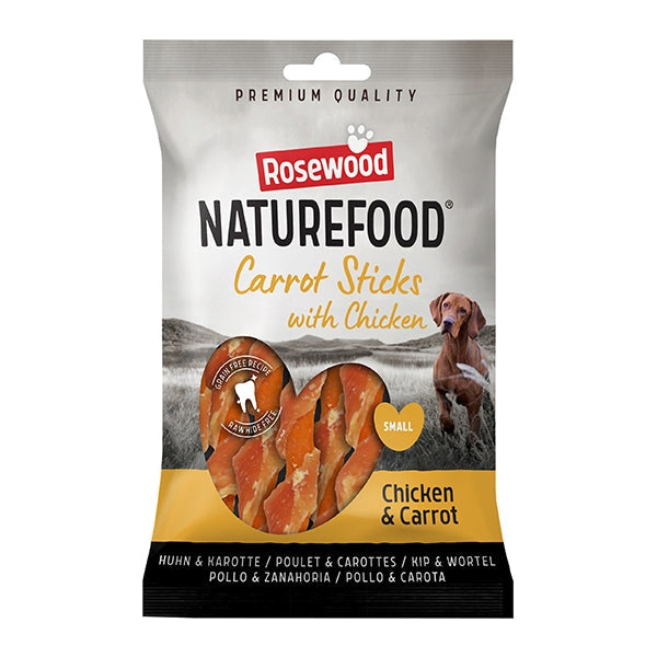 Rosewood Naturefood Chicken Wrapped Carrot Sticks 80g