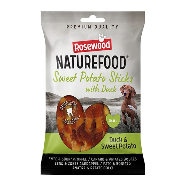 Rosewood Naturefood Duck Wrapped Sweet Potato Sticks 80g