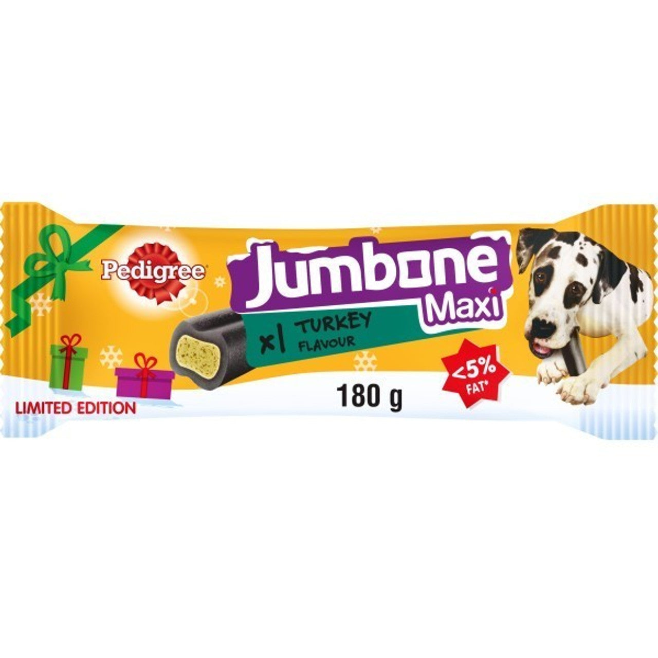 PEDIGREE Christmas Jumbone Large Dog Treat with Turkey Flavour 1 Chew