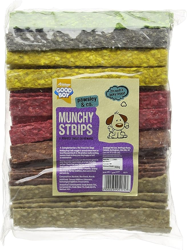 Good Boy Munchy Dog Treat Assorted Strips Pack of 100