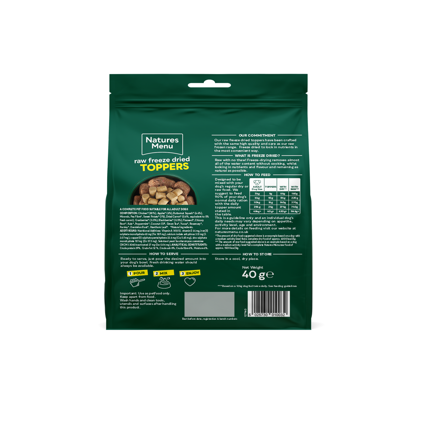 Natures Menu Freeze Dried Chicken Toppers 40g