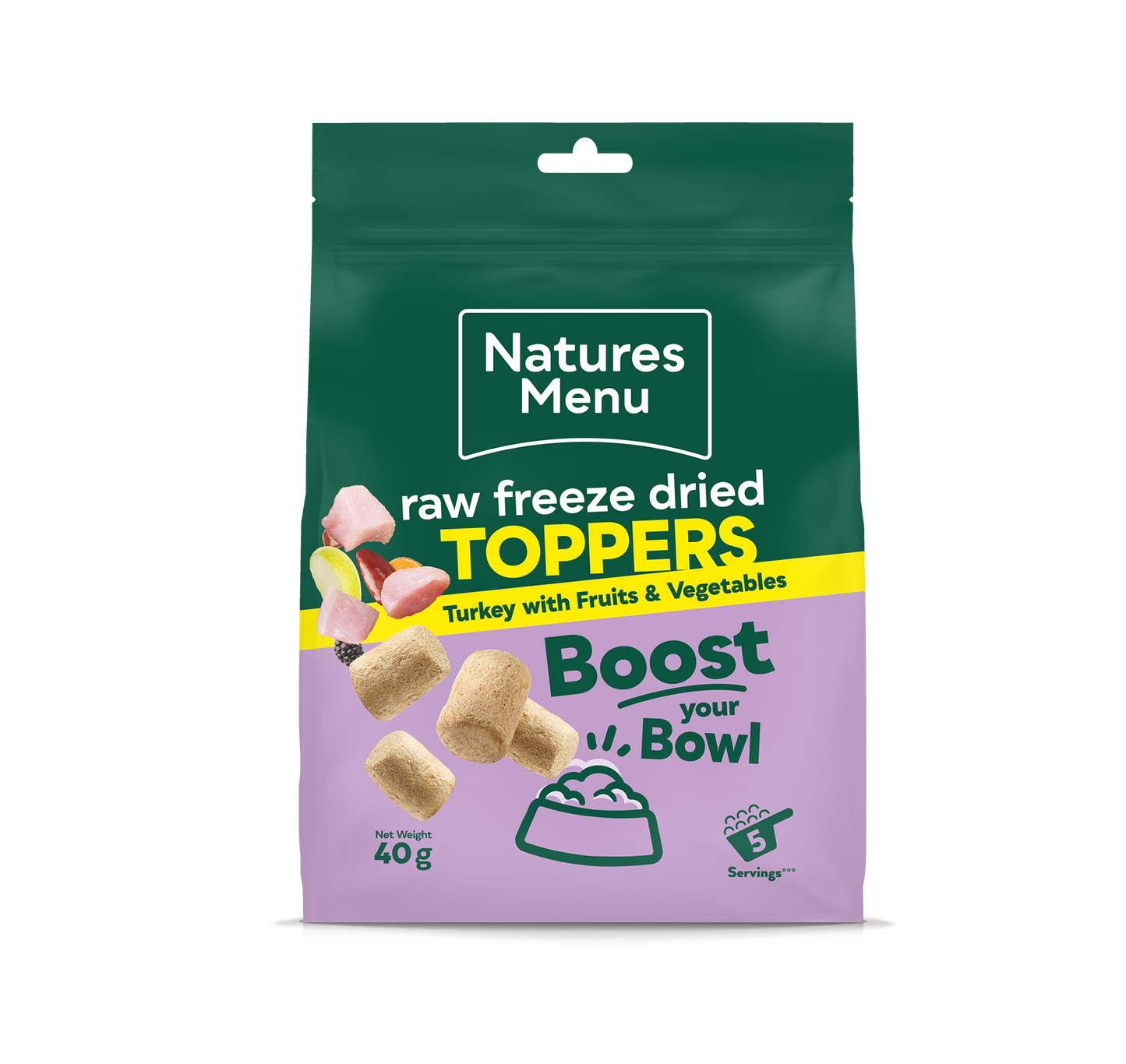 Natures Menu Freeze Dried Turkey Toppers 40g