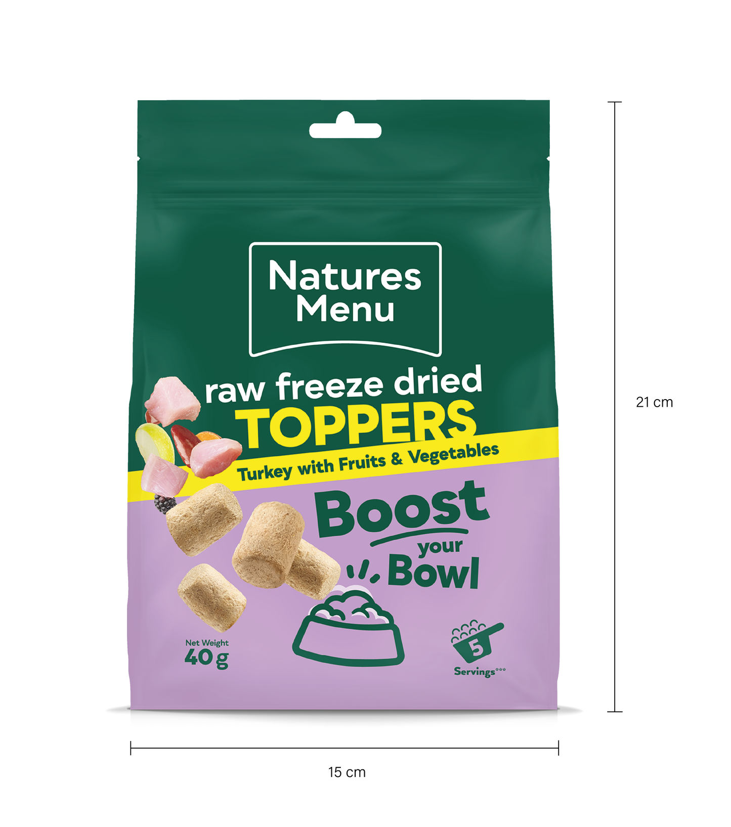 Natures Menu Freeze Dried Turkey Toppers 40g