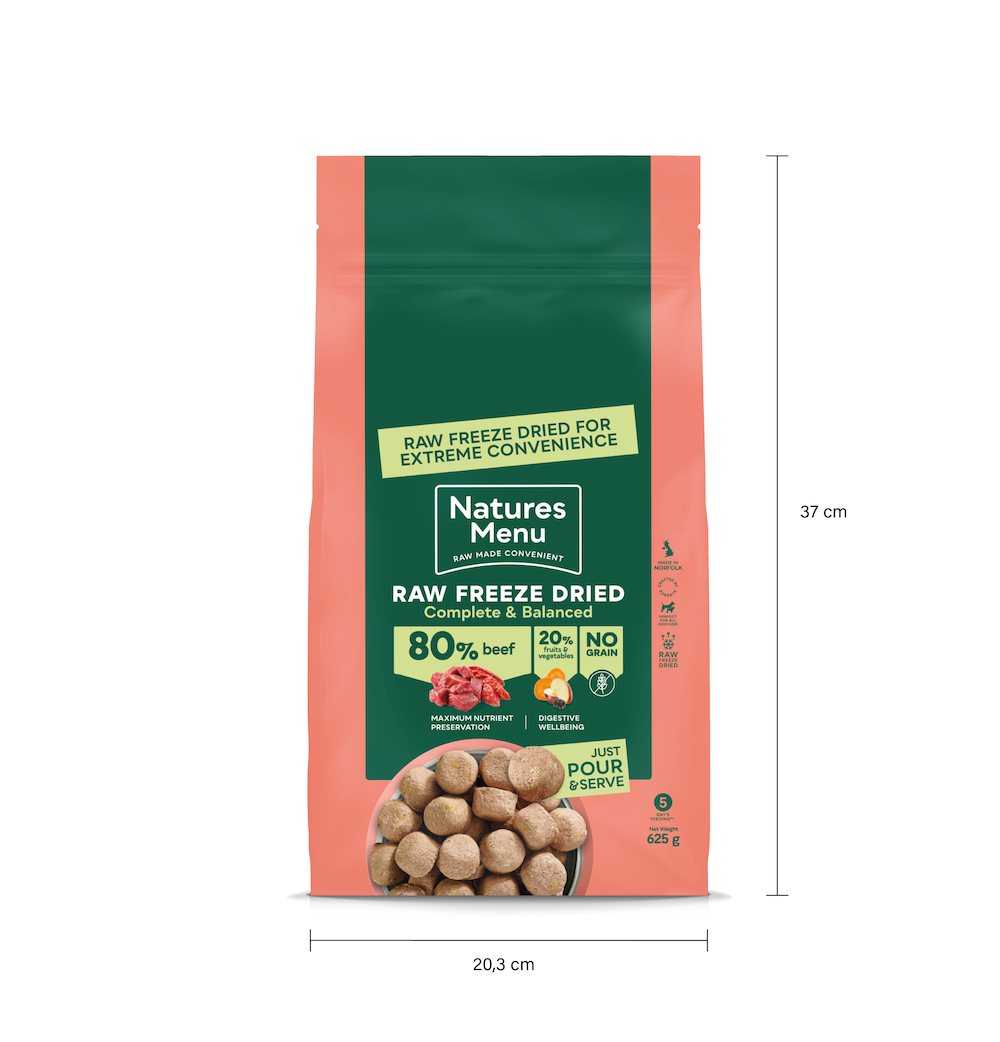 Natures Menu 80/20 BEEF Freeze Dried 625g