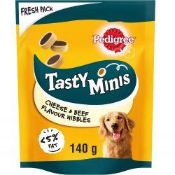 PEDIGREE Tasty Minis Dog Treats Cheesy Nibbles with Cheese and Beef 140g - Ormskirk Pets