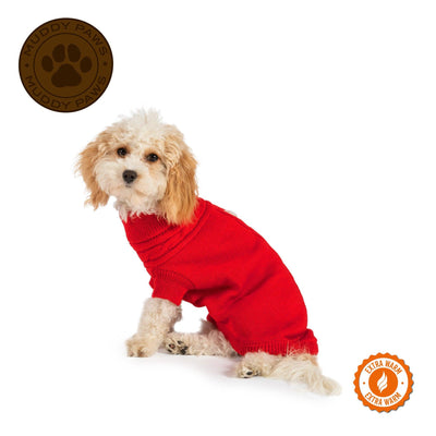 Ancol Red Cable Knit Jumper M - Ormskirk Pets