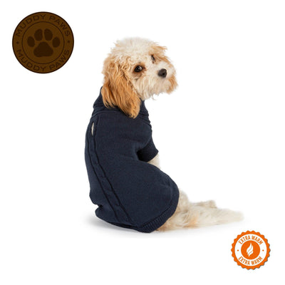 Ancol Blue Cable Knit Jumper XS - Ormskirk Pets