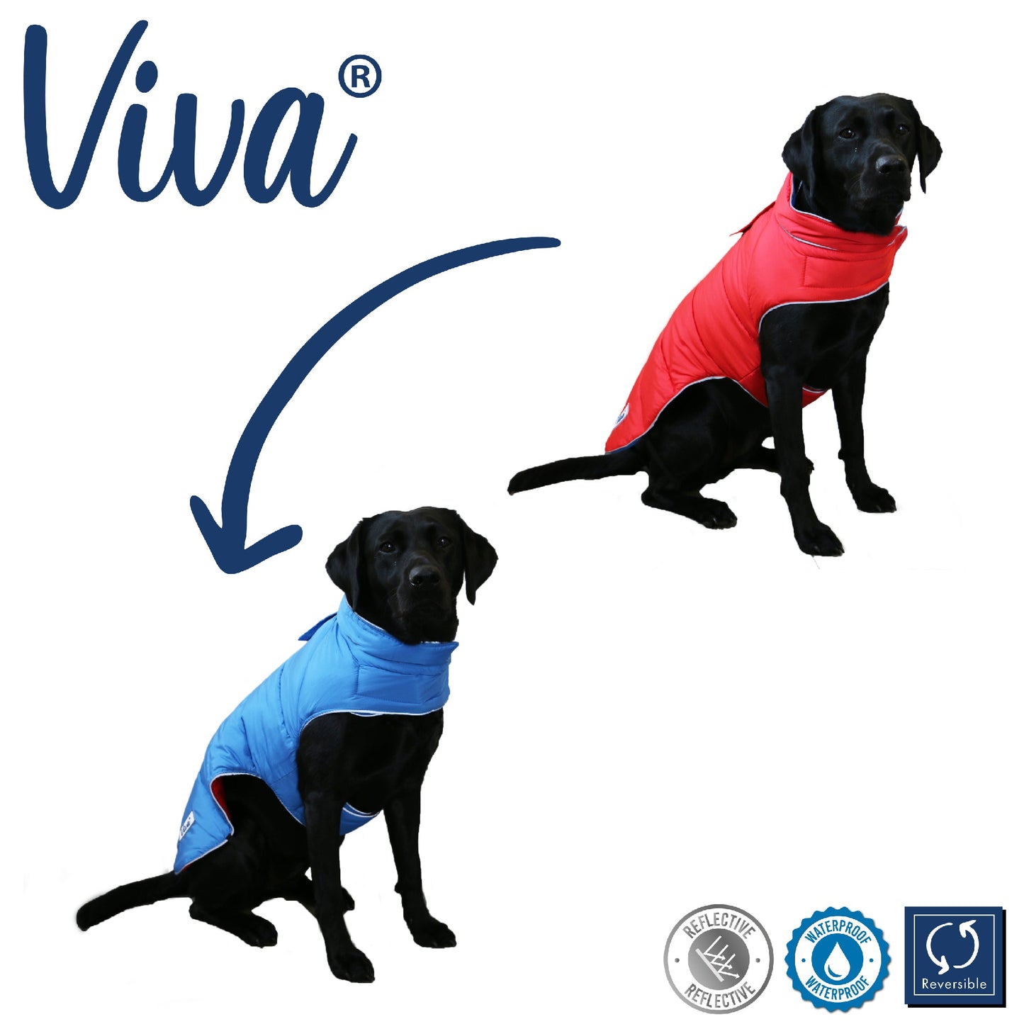 Viva Reversible Coat Red/Blue