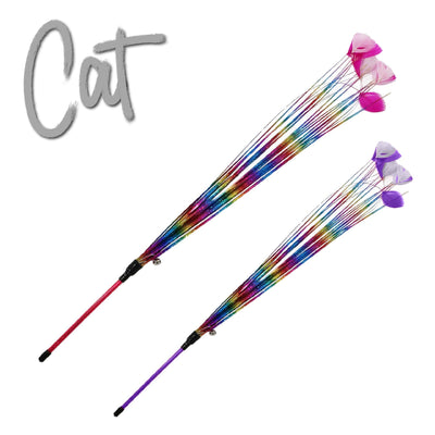 Ancol Rainbow Feather Cat Teaser - Ormskirk Pets