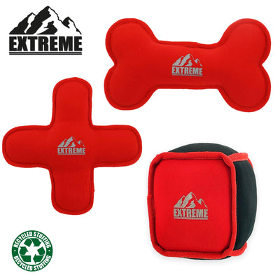 Ancol Extreme Floating Mix Pack Red & Black (3 Toys)