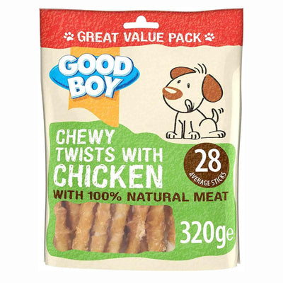 Good Boy Pawsley Chewy Twists Chicken 320g Buy 3 and save! - Ormskirk Pets