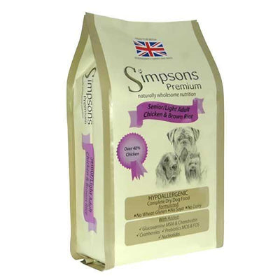 Simpsons Senior Light Chicken & Brown Rice 12kg - Ormskirk Pets