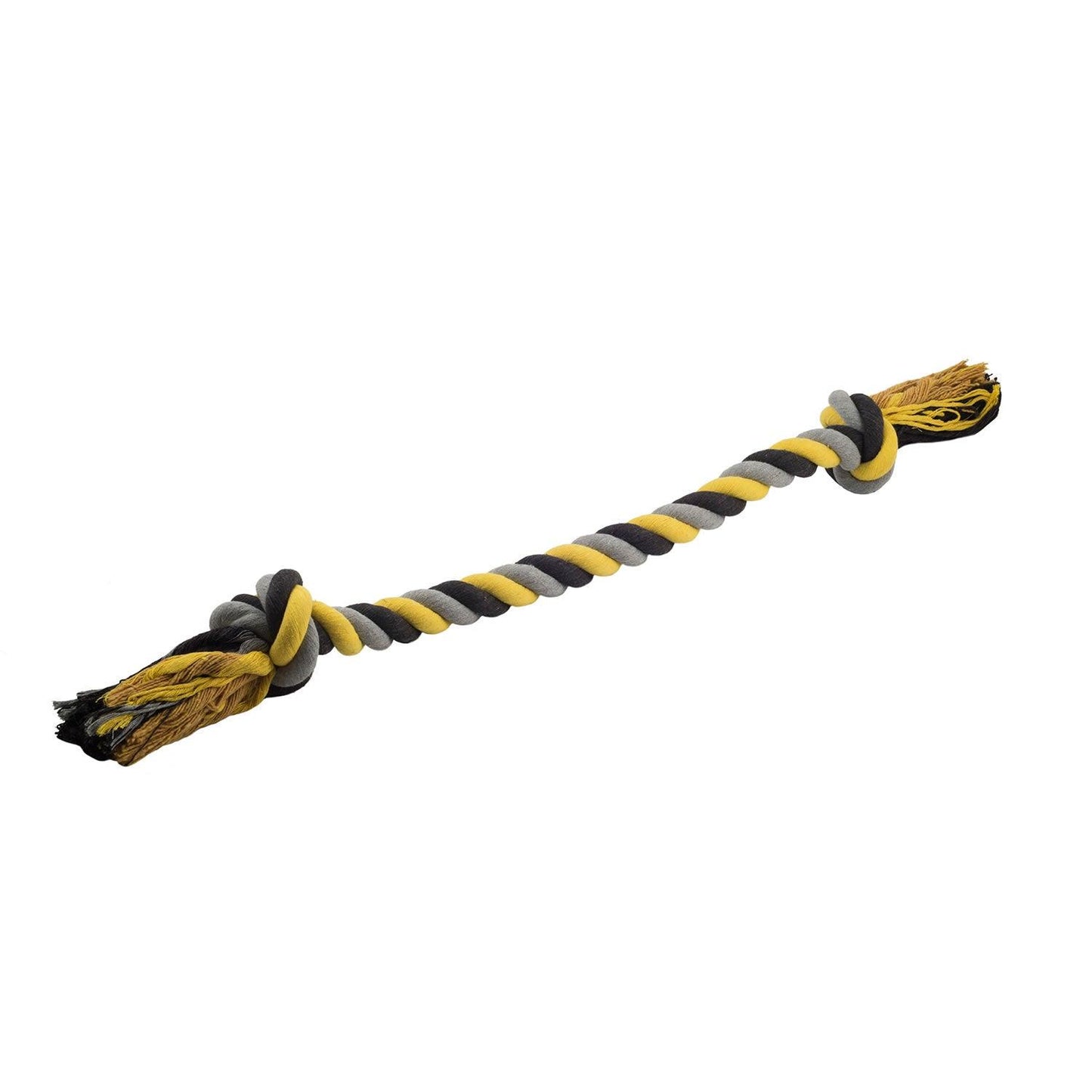 Ancol Jumbo Jaws Super Rope 125cmx6cm Black/Grey/Yellow - Ormskirk Pets