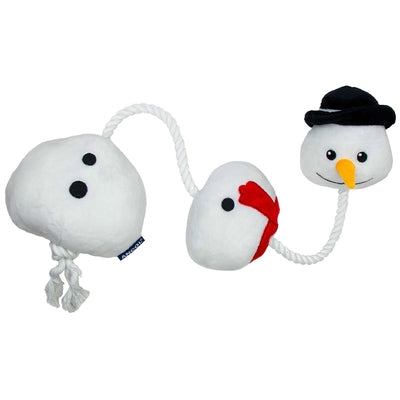 ANCOL SEB THE ROPEY SNOWMAN CHRISTMAS DOG TOY