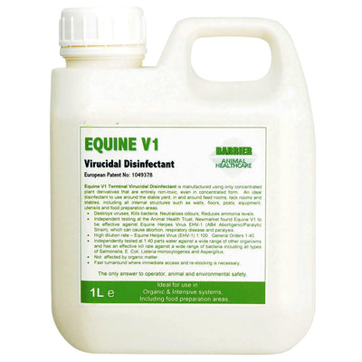 Barrier Equine V1 Virucidal Disinfectant 1ltr - Ormskirk Pets