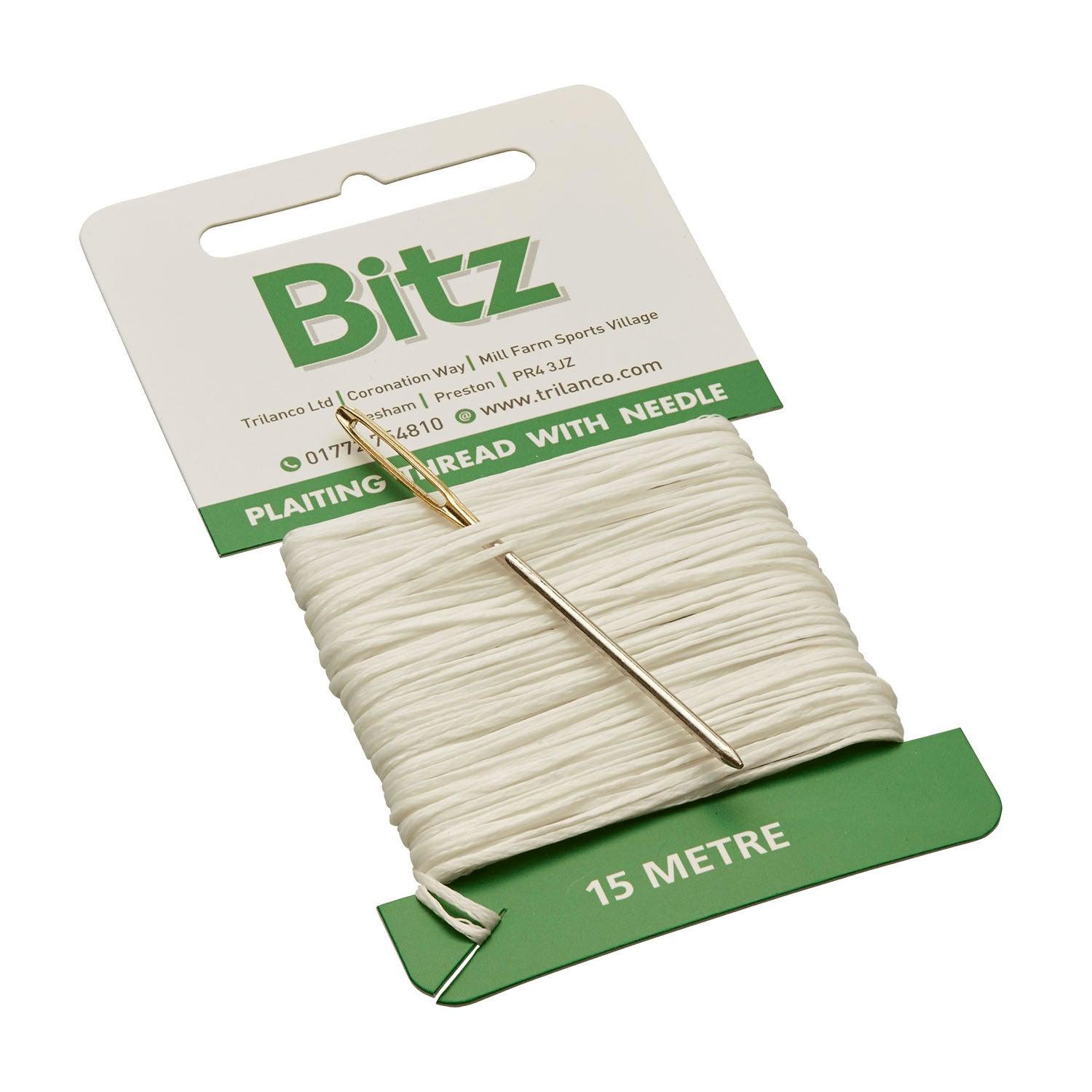 Bitz Plaiting Card With Needle White 15M - Ormskirk Pets