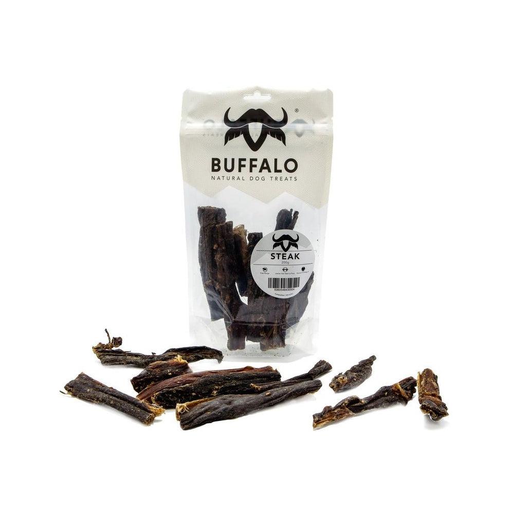 Buffalo Natural Dog Treats Buffalo Steak 200g Bag - Ormskirk Pets