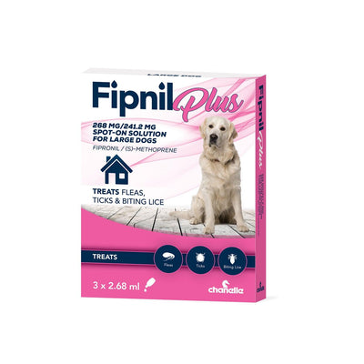 Chanelle Fipnil Plus Spot-On For Large Dogs 20-40Kg 3 Pipettes - Ormskirk Pets