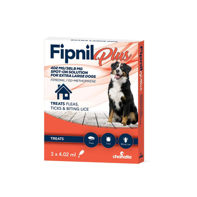 Chanelle Fipnil Plus Spot-On For Extra Large Dogs 40-60Kg 3 Pipettes - Ormskirk Pets