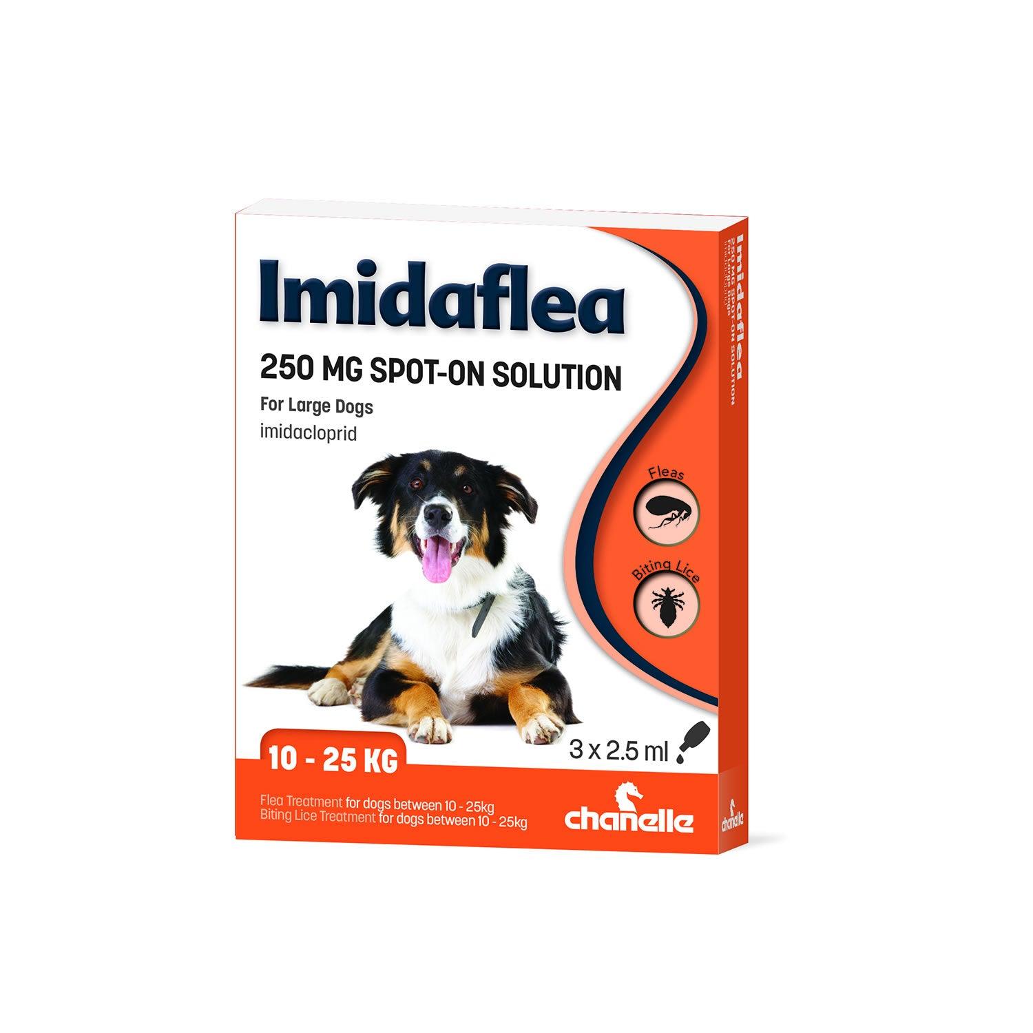 Chanelle Imidaflea 250Gm Spot-On For Large Dogs 10-25Kg 3 Pipettes - Ormskirk Pets