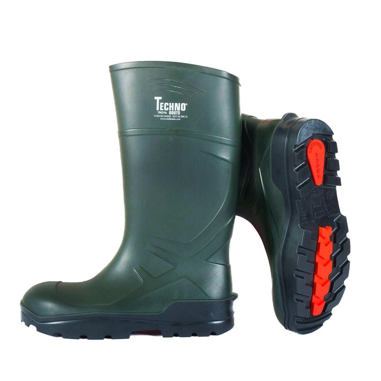 Troya Techno Wellingtons Safety Size 10 (44) Dark Green/Black Adult